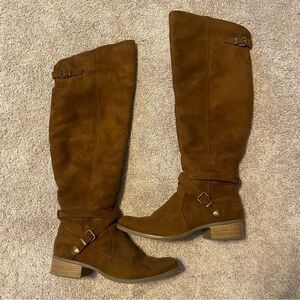 MERONA Brown Suede Over the Knee Boots